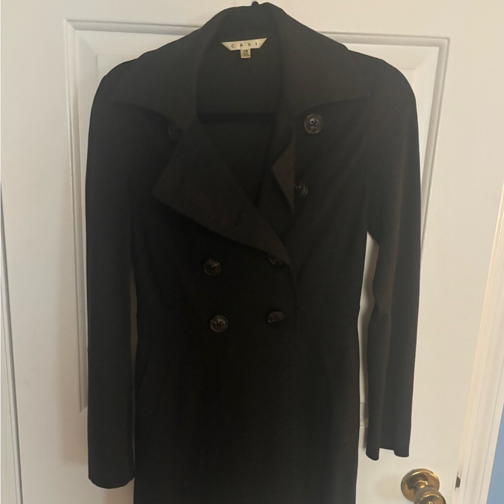 CAbi Black Double-Breasted Pea Coat
